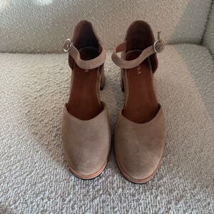 Portland Leather Patina Suede Mary Jane Heels